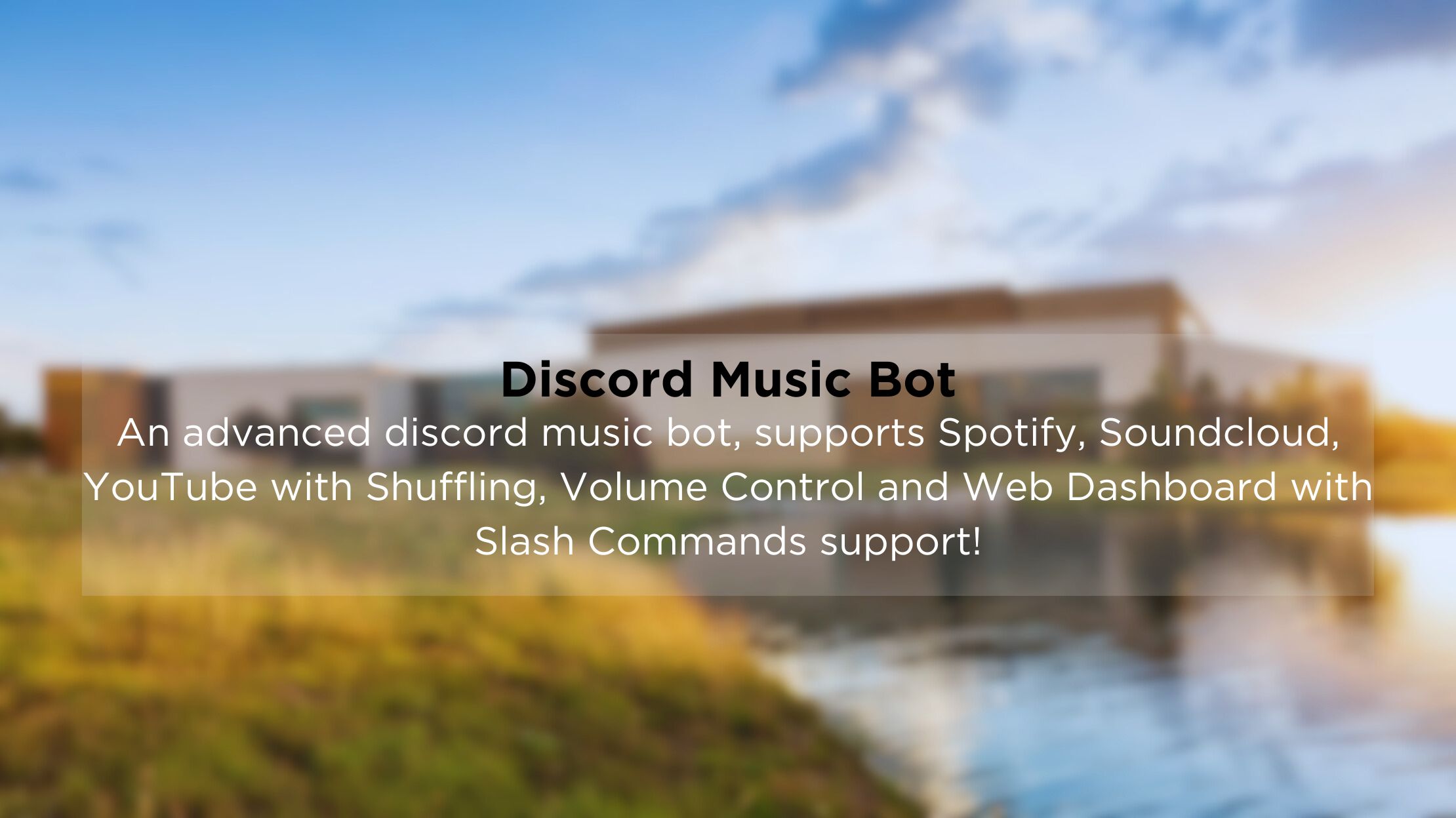 An advanced discord music bot, supports Spotify, Soundcloud, YouTube with Shuffling, Volume Control and Web Dashboard with Slash Commands support!